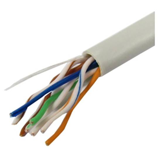 Bobina de cabo de rede LAN UTP categoria cat.5e 24AWG rígido CCA cinza 100m