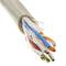 Network cable roll coil LAN UTP category cat.6 24AWG rigid CCA gray 100 m