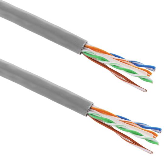Spoel van netwerkkabel LAN UTP Cat.6A 23AWG CCA star grijs 305m