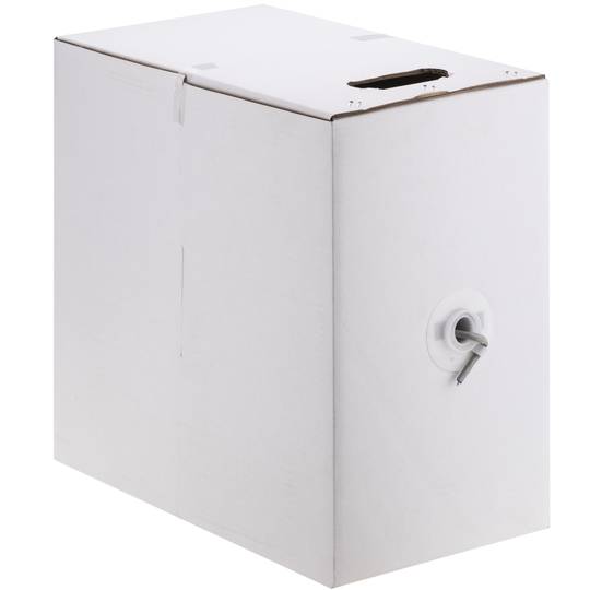Spoel van netwerkkabel LAN UTP Cat.6A 23AWG CCA star grijs 305m