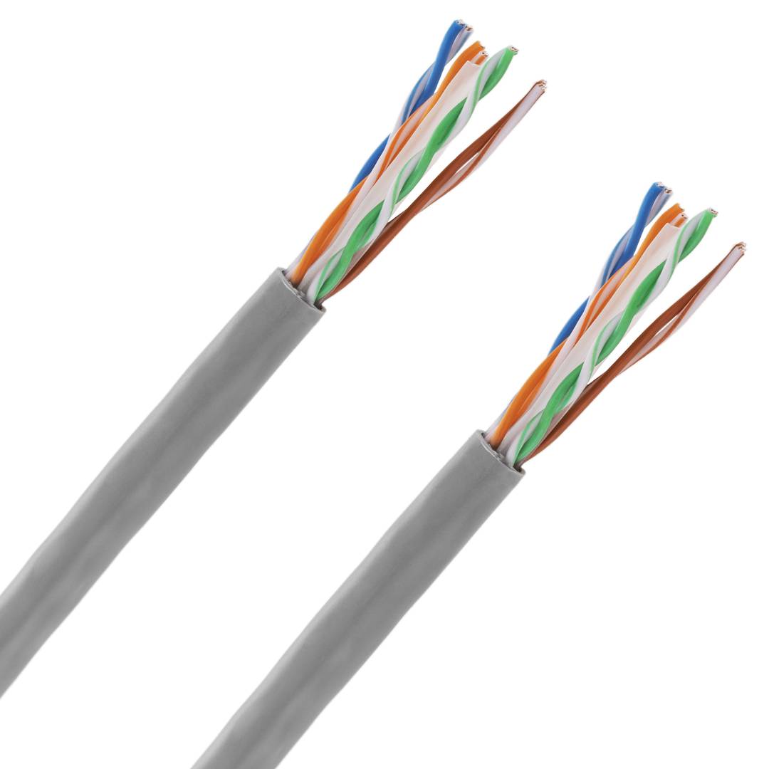 Spoel van netwerkkabel LAN UTP Cat.6A 23AWG CCA star grijs 305m