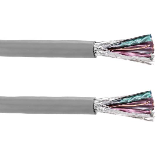 Bobine de câble réseau LAN SSTP Cat.7 23AWG CCA rigide gris 100m