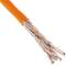 Bobina de cable de red ethernet Cat. 7 SFTP de 100 m rígido de color naranja