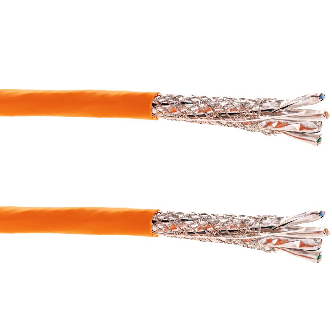 305m Rigid Orange Cat. 7 FTP CCA Ethernet Network Cable Reel - Cablematic