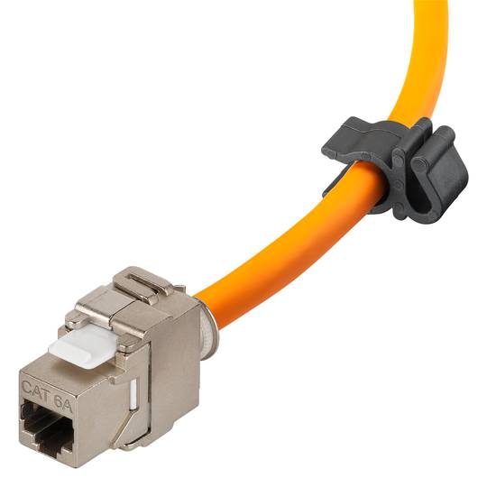 Bobina portátil de cabo de rede RJ45 Cat 7a SFTP 50 metros