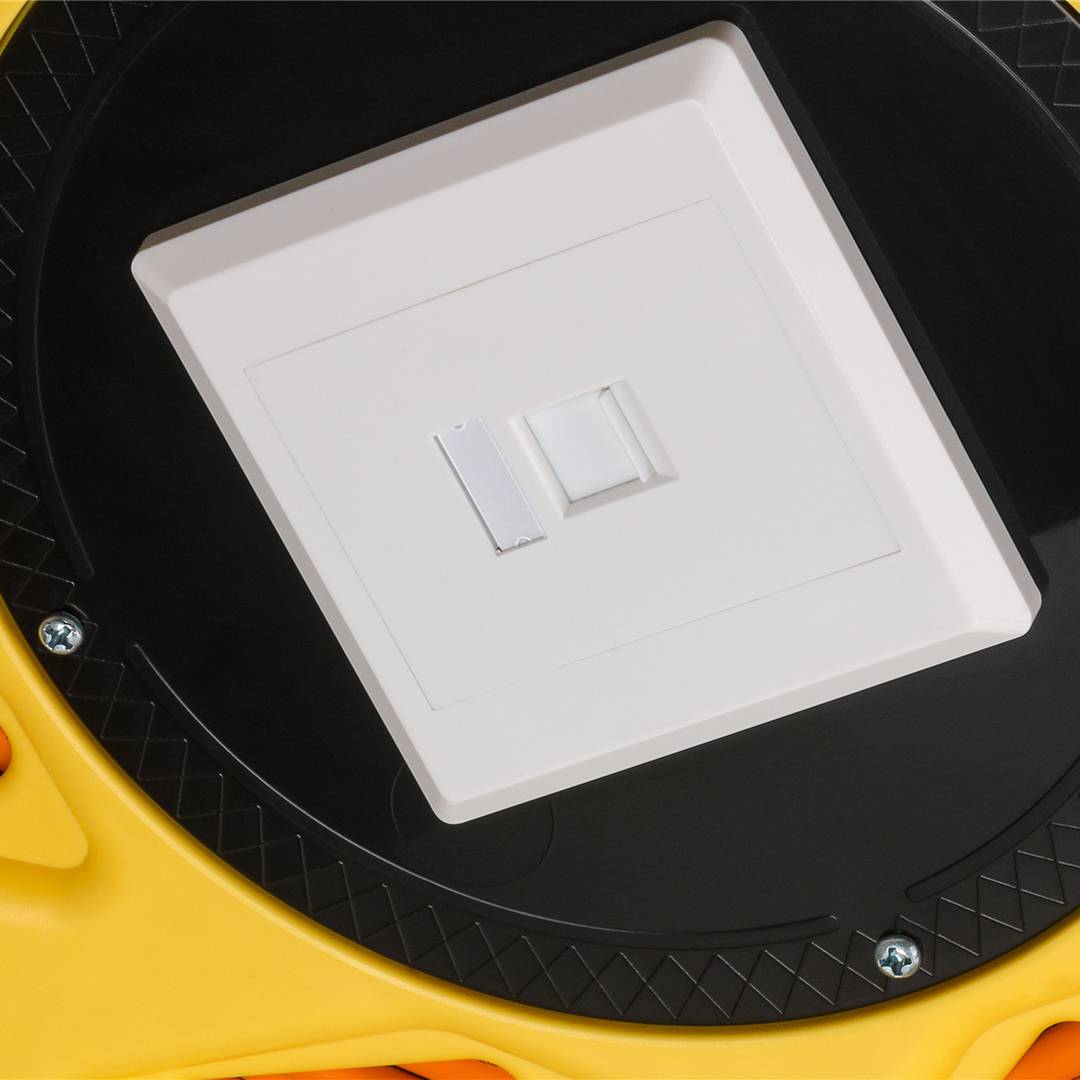 Bobina portátil de cabo de rede RJ45 Cat 7a SFTP 50 metros