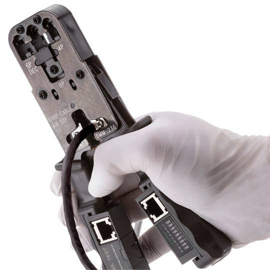 Carretel de cabo de rede UTP LAN categoria cat.6 23AWG CCA rígido preto 305 m