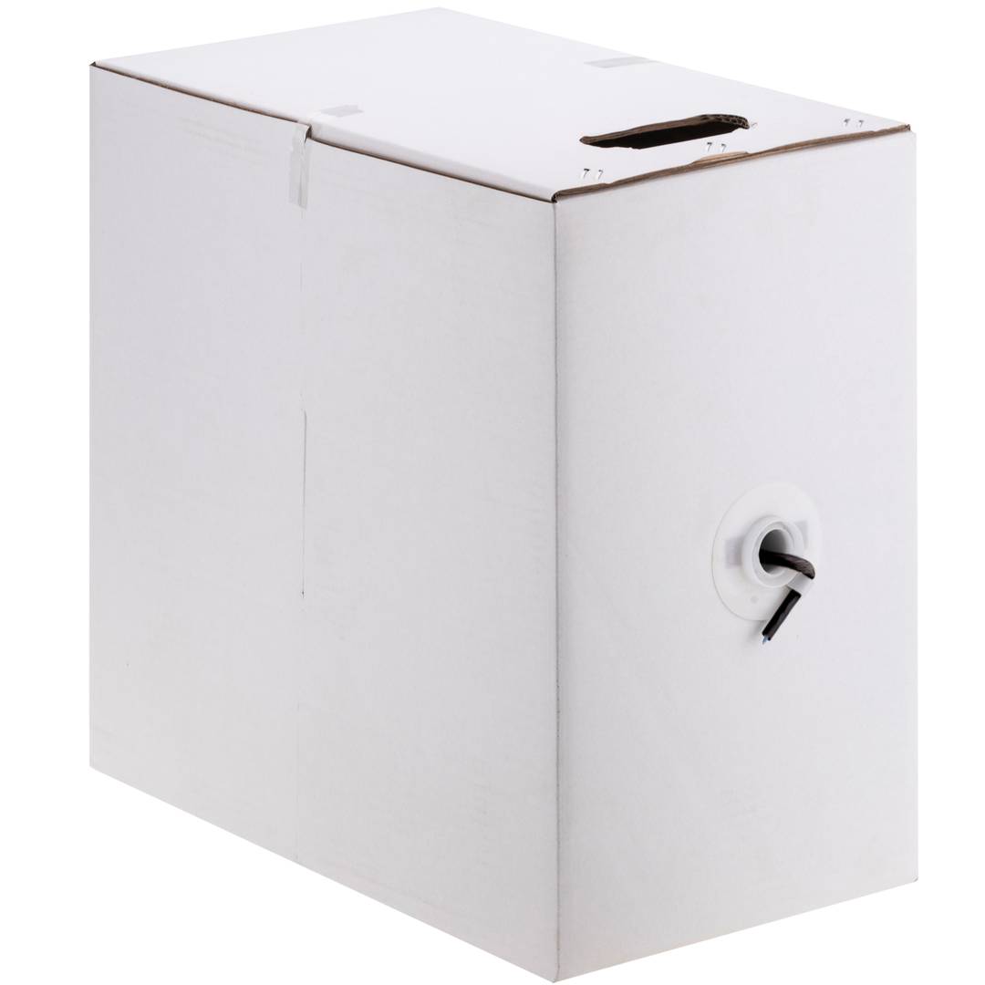 Carretel de cabo de rede UTP LAN categoria cat.6 23AWG CCA rígido preto 305 m