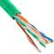 Bobina de cable de xarxa LAN UTP categoria cat.6 23AWG CCA rígid verd 305 m