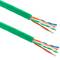 Bobina de cable de xarxa LAN UTP categoria cat.6 23AWG CCA rígid verd 305 m