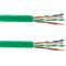 Bobina de cable de xarxa LAN UTP categoria cat.6 23AWG CCA rígid verd 305 m