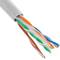 Bobina de cable de red LAN UTP categoría cat.6 23AWG CCA rígido gris 305 m