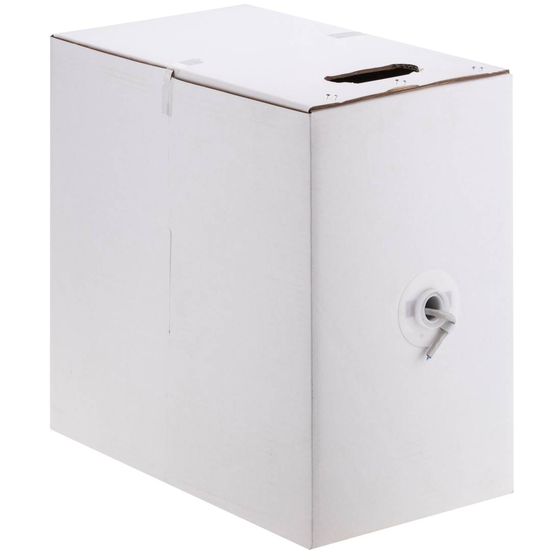 Bobina de cable de red LAN UTP categoría cat.6 23AWG CCA rígido gris 305 m