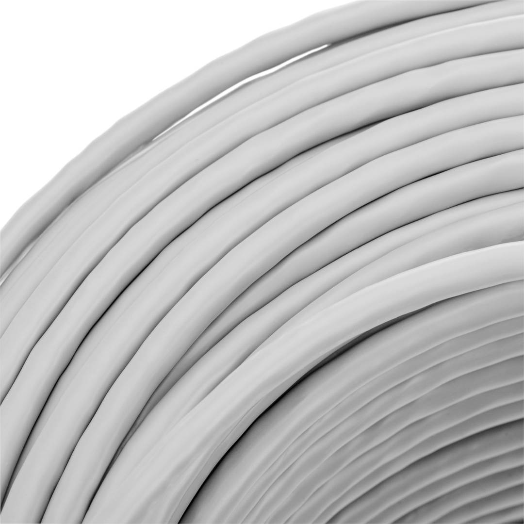 Bobina de cable de red LAN UTP categoría cat.6 23AWG CCA rígido gris 305 m