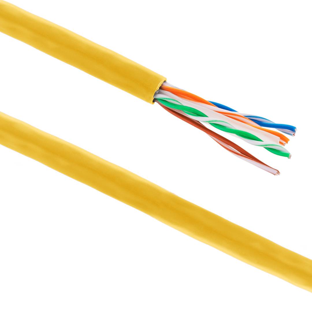 UTP LAN netwerkkabelhaspel categorie cat.6 23AWG CCA stijf oranje 305 m