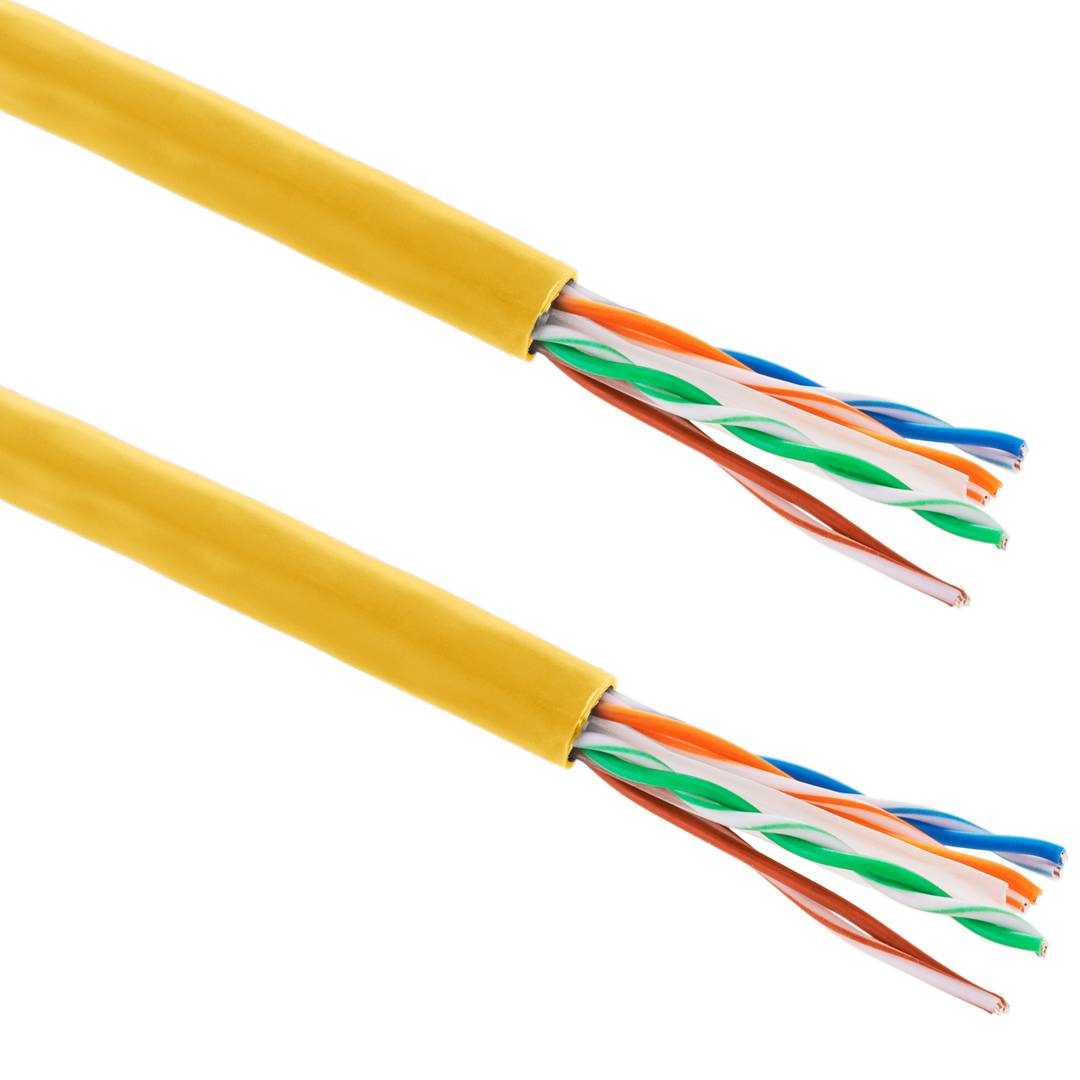 UTP LAN netwerkkabelhaspel categorie cat.6 23AWG CCA stijf oranje 305 m