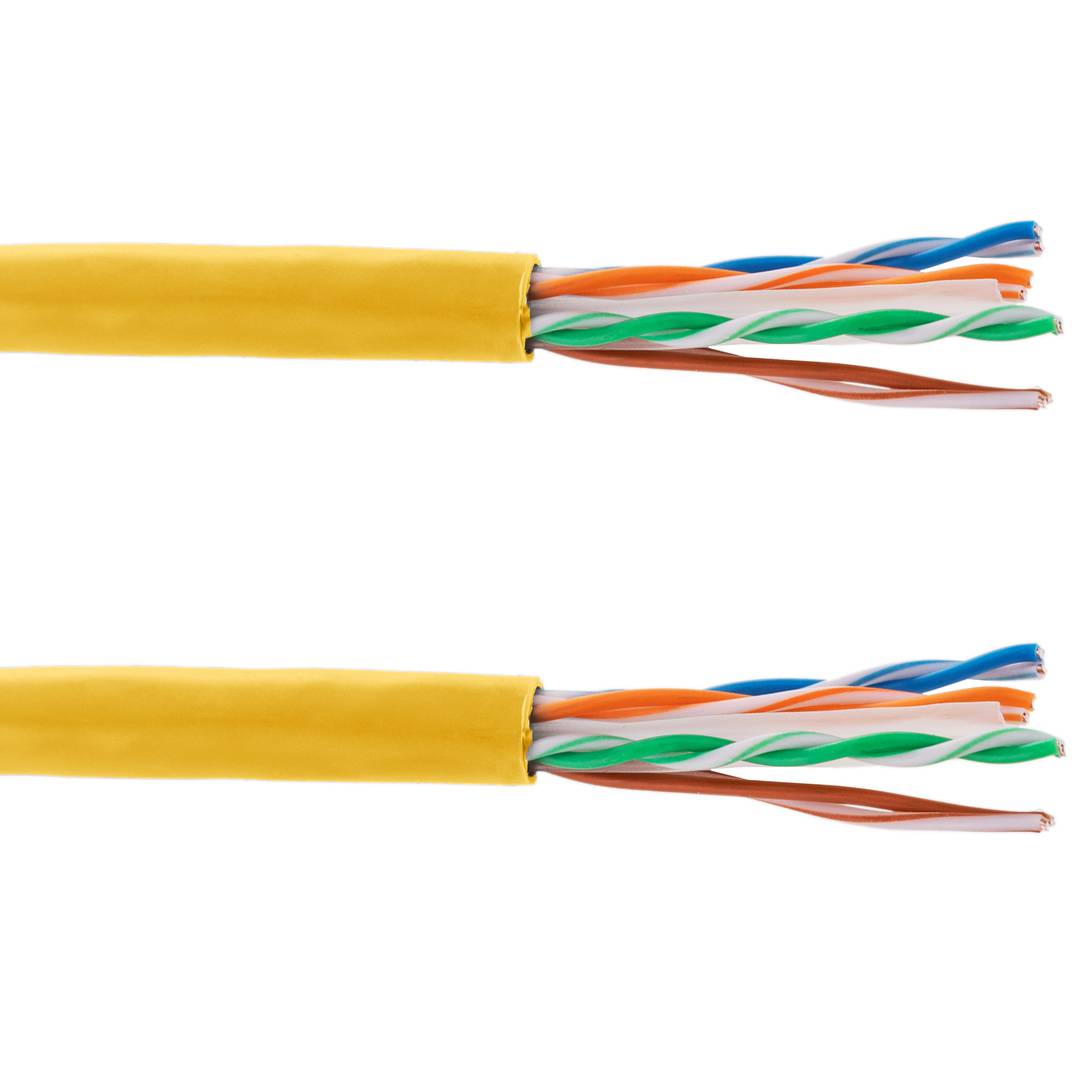 UTP LAN netwerkkabelhaspel categorie cat.6 23AWG CCA stijf oranje 305 m