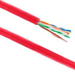 UTP-LAN-Netzwerkkabeltrommel Kategorie Kat.6 23AWG CCA starr rot 305 m