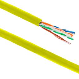 UTP-LAN-Netzwerkkabeltrommel Kategorie Kat.6 23AWG CCA starr gelb 305 m