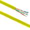 Bobina de cable de red LAN UTP categoría cat.6 23AWG CCA rígido amarillo 305 m