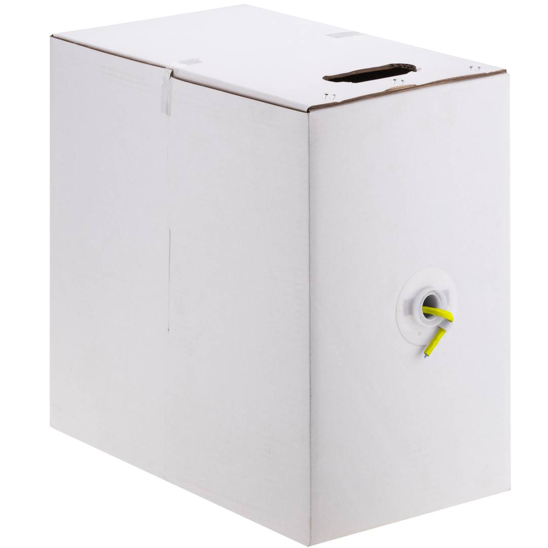 Bobina de cable de red LAN UTP categoría cat.6 23AWG CCA rígido amarillo 305 m