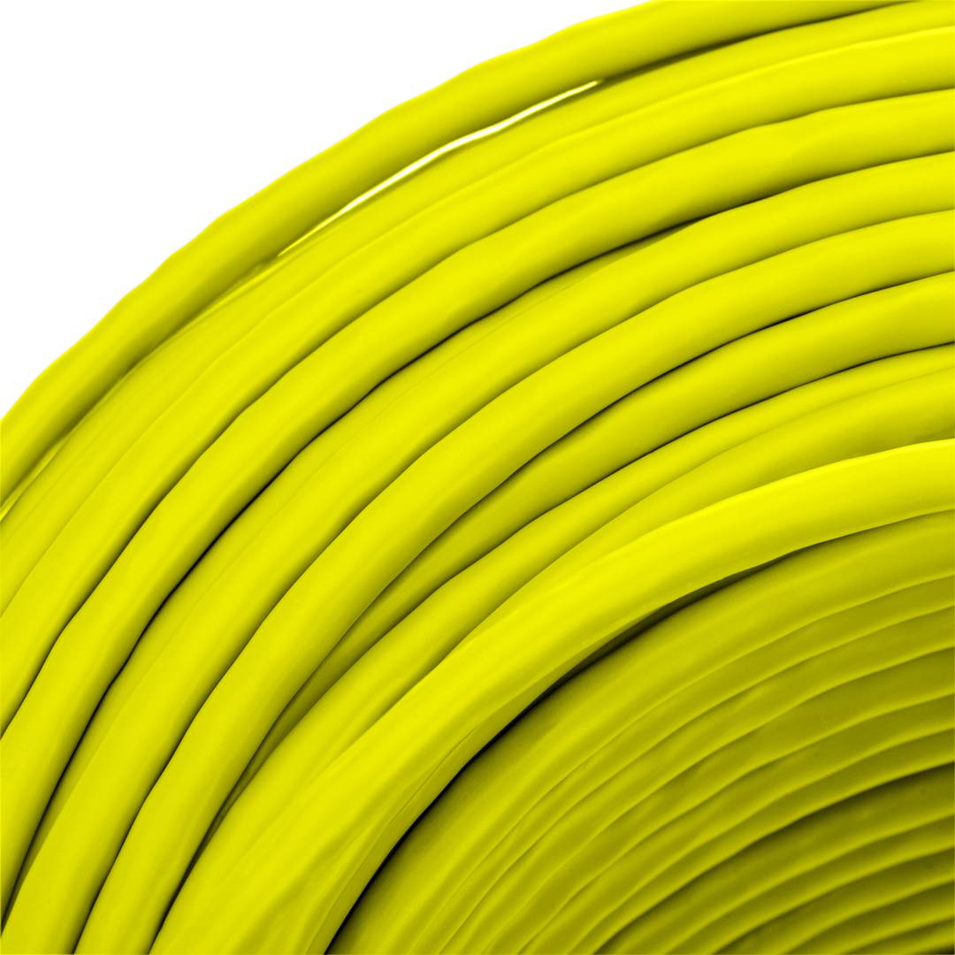 Bobina de cable de red LAN UTP categoría cat.6 23AWG CCA rígido amarillo 305 m