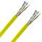 Bobina de cable de red LAN UTP categoría cat.6 23AWG CCA rígido amarillo 305 m