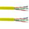 Bobina de cable de red LAN UTP categoría cat.6 23AWG CCA rígido amarillo 305 m