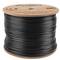 Lanberg Bobine de câble réseau extérieur LAN UTP Cat.5e rigide CU AWG24 testé Fluke gris 305m