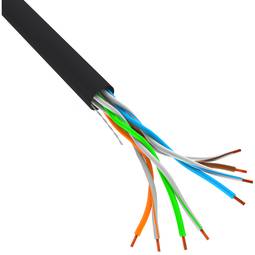Bobina Lanberg de LAN UTP Cat. 5e rígido CU AWG24 Fluke testado preto 305m