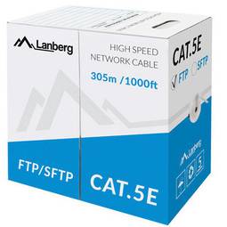 Lanberg Cat.5e gris 305m Lanberg Cat.5e SFTP câble réseau ethernet bobine