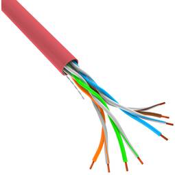 Lanberg Bobina de cable de xarxa LAN UTP Cat. 5e rígid CCA vermell 305m