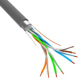 Lanberg Bobina di cavo di rete LAN FTP Cat. 5e rigido CCA AWG24 grigio 305m