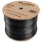 Carretel de cabo de rede Lanberg cat.5e FTP rígido Fluke testado preto 305m LCF5-30CU-0305-BK