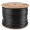 Carretel de cabo de rede Lanberg cat.5e FTP rígido Fluke testado preto 305m LCF5-30CU-0305-BK
