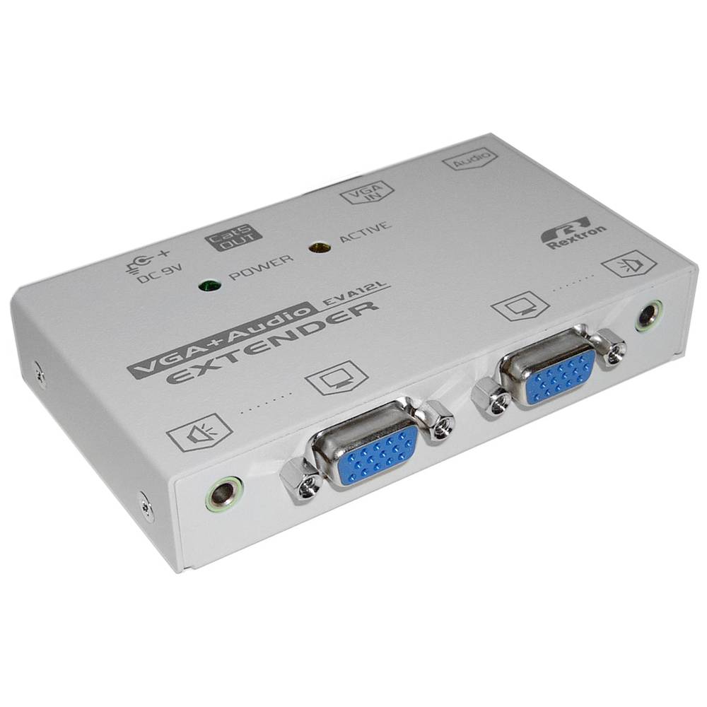 Rextron 1 VGA Extender AV-IN + 2 VGA-OUT + 1 RJ45-OUT (EVA-12L)