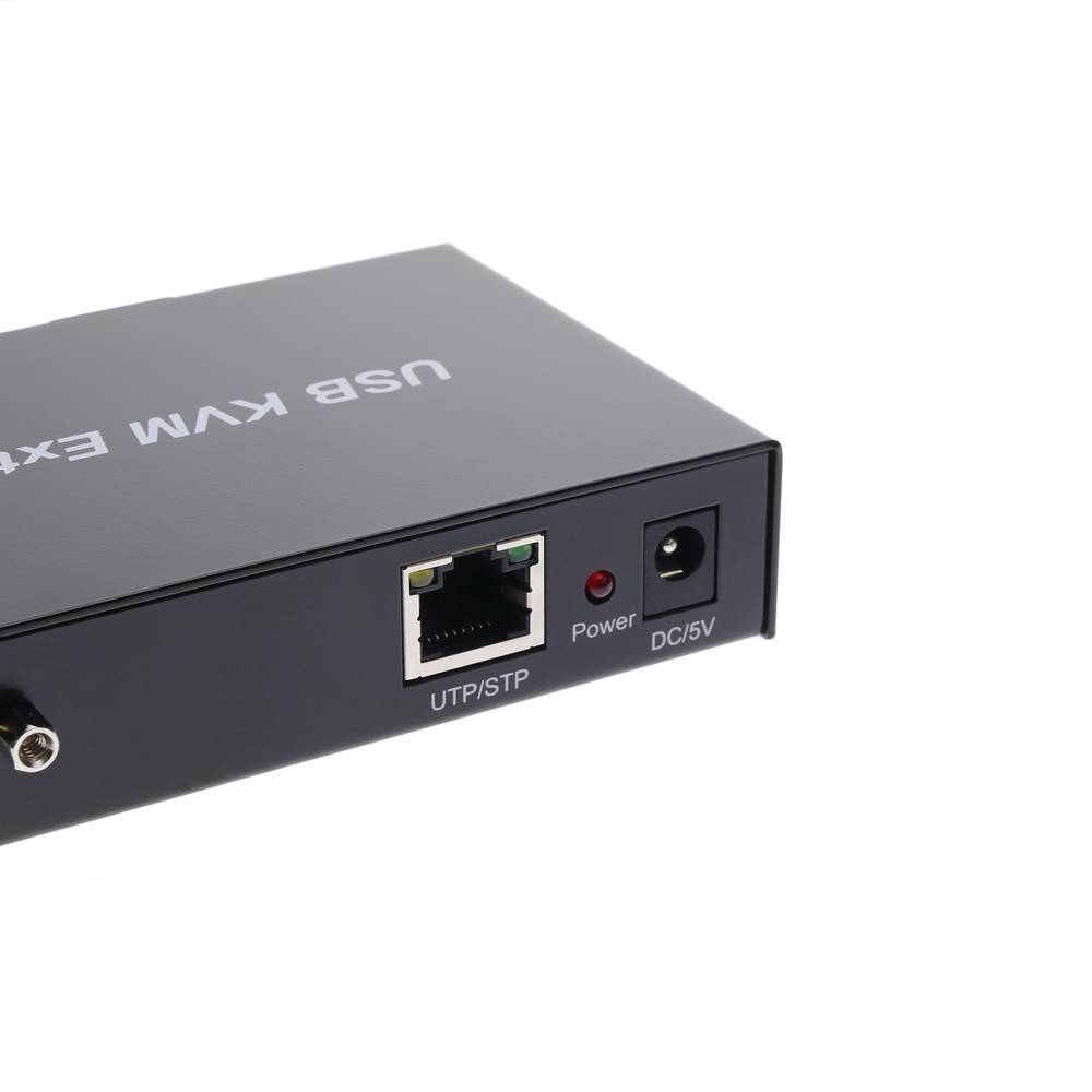 2-portowy przełącznik KVM z przedłużaczem KVM 100 m za pomocą kabla sieciowego STP 100 m