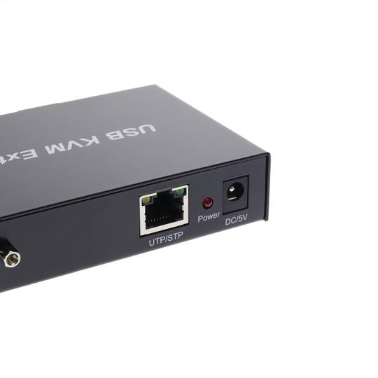 2-portowy przełącznik KVM z przedłużaczem KVM 100 m za pomocą kabla sieciowego STP 100 m