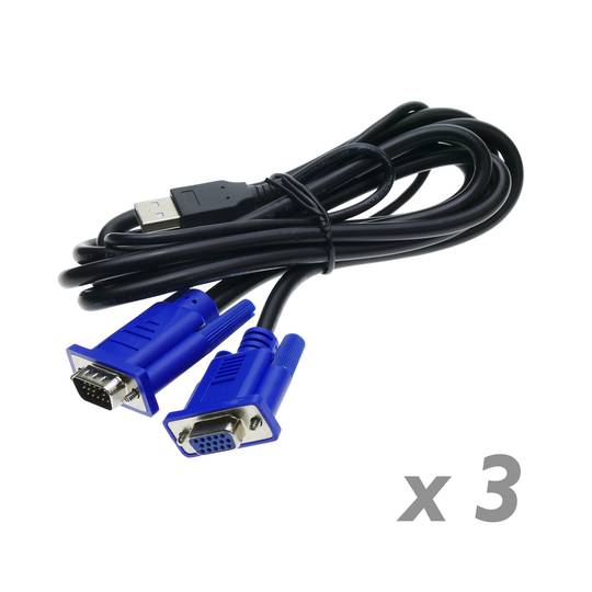 2-portowy przełącznik KVM z przedłużaczem KVM 100 m za pomocą kabla sieciowego STP 100 m