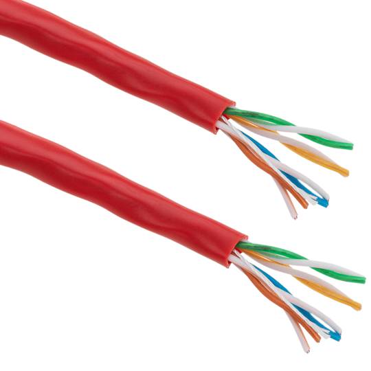 UTP kabelspoel categorie 5e 24AWG CCA star rood 100m