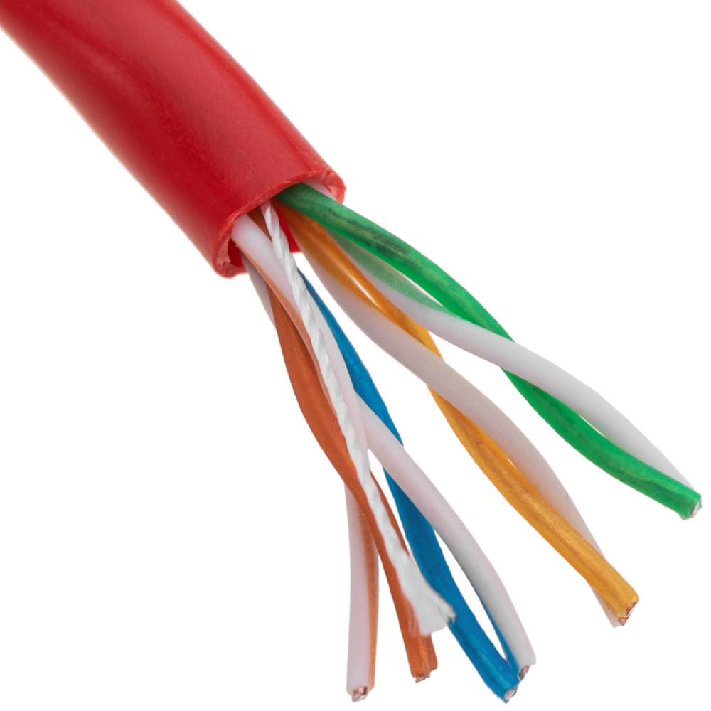 UTP kabelspoel categorie 5e 24AWG CCA star rood 100m