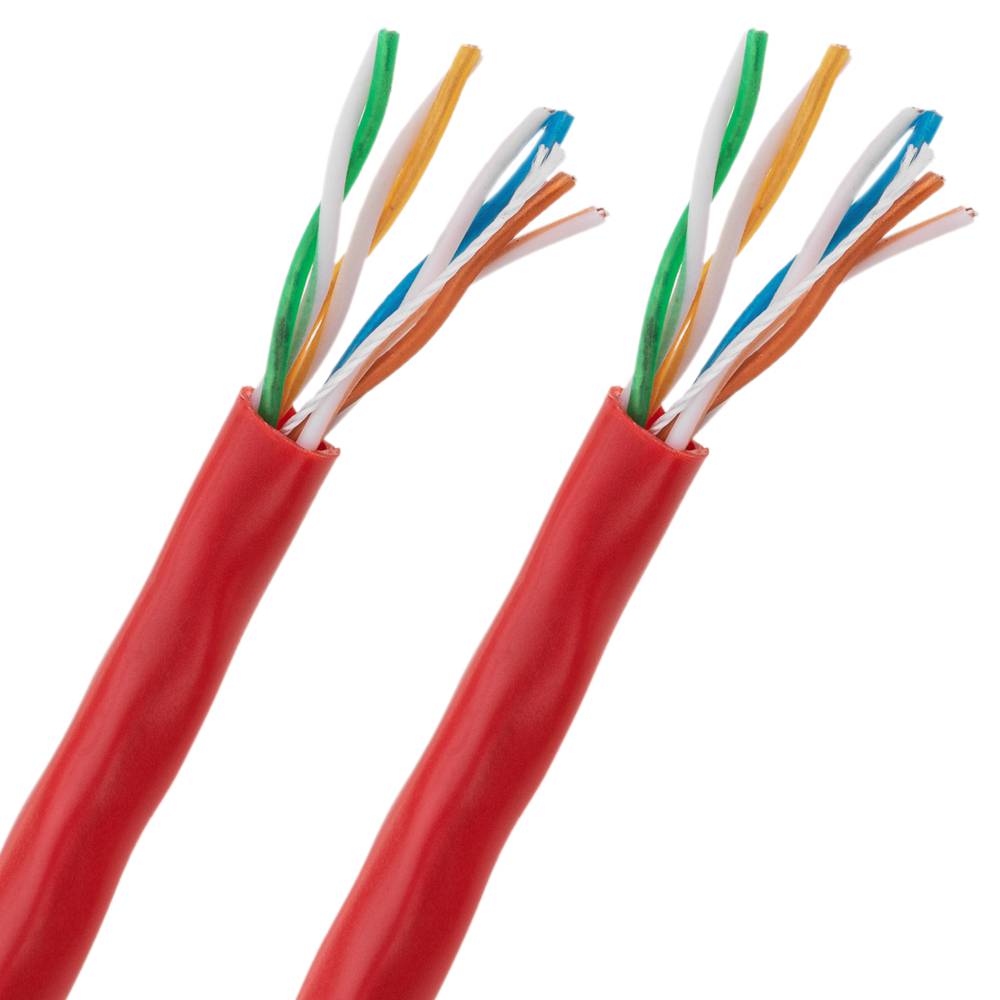 UTP kabelspoel categorie 5e 24AWG CCA star rood 100m