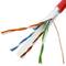 Categoria 6 FTP cabo da bobina CCA 24AWG vermelho sólido 100m