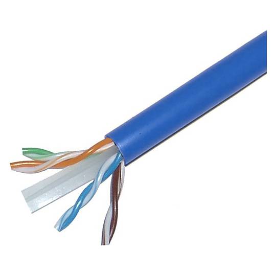 Sztywny, niebieski bęben na kabel sieciowy Ethernet kat. 6 UTP CCA o długości 100 m