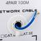 Category 6 FTP cable coil CCA 24AWG solid blue 100m