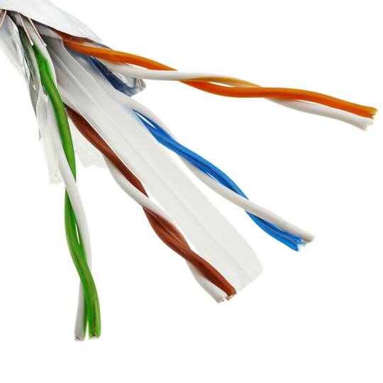 Category 6 FTP cable coil CCA 24AWG solid blue 100m