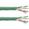 Sztywny zielony szpula na kabel sieciowy Ethernet kat. 5e UTP CCA o długości 100 m