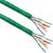 Bobina cable UTP categoría 6 24AWG CCA rígido verde 100m