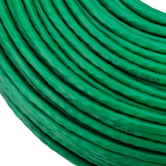 Bobina cable UTP categoría 6 24AWG CCA rígido verde 100m