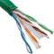 Bobina cable UTP categoría 6 24AWG CCA rígido verde 100m